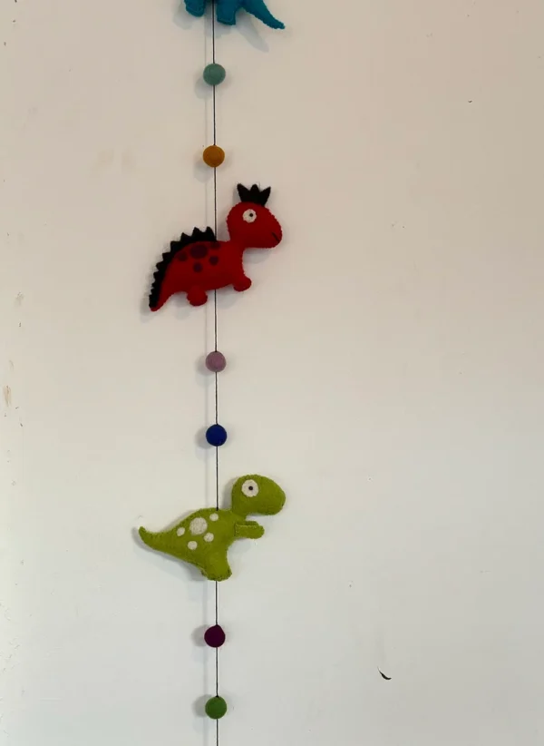 Felt Dinosaurs Garland