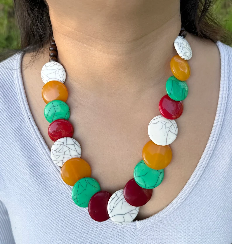Big Bead Dice Necklace