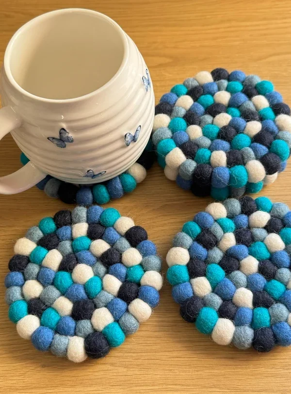 Felt Tea Coasters Set of Five