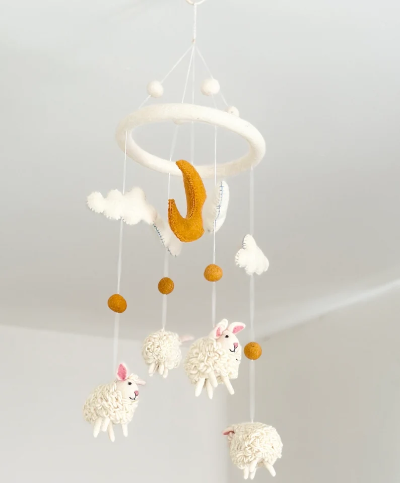 Felt Sheep Mobile