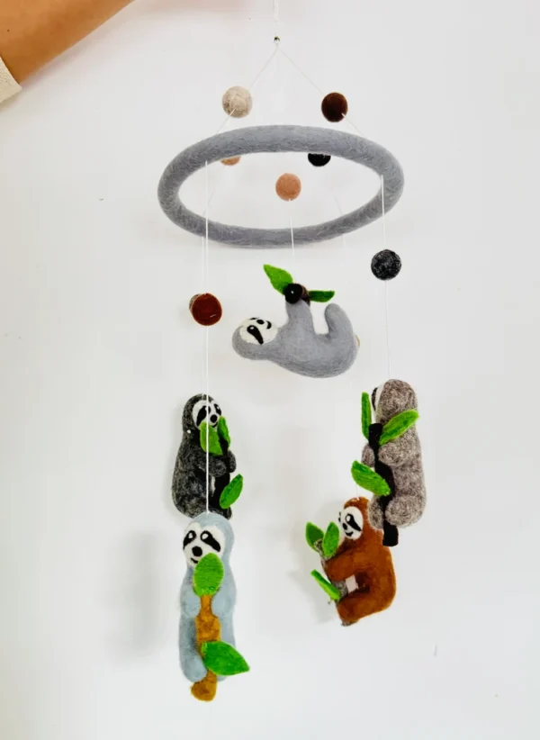 Felt Baby Sloth Mobile