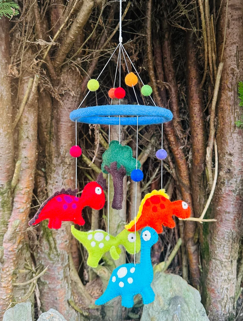 Felt Baby Dinosaurs Mobile