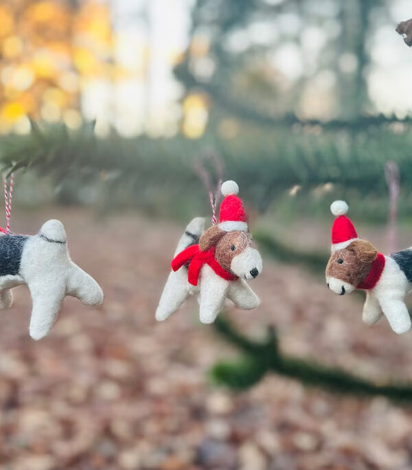 Felt Beagle Dog Christmas Ornaments