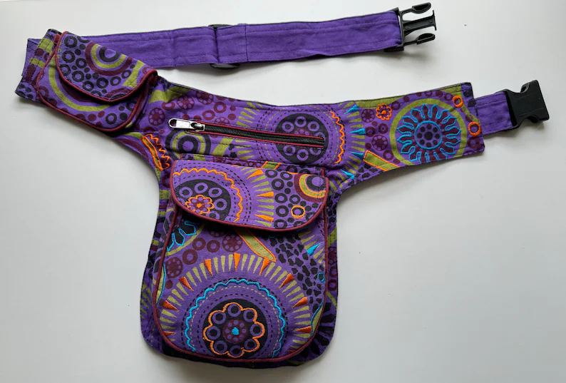 100% Cotton Waist Bag Pack Money Belt