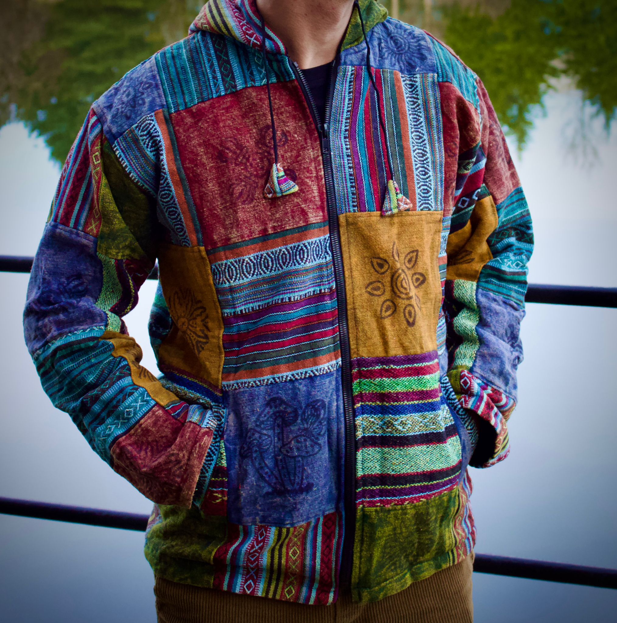 unisex patchwork jacket - Image 2