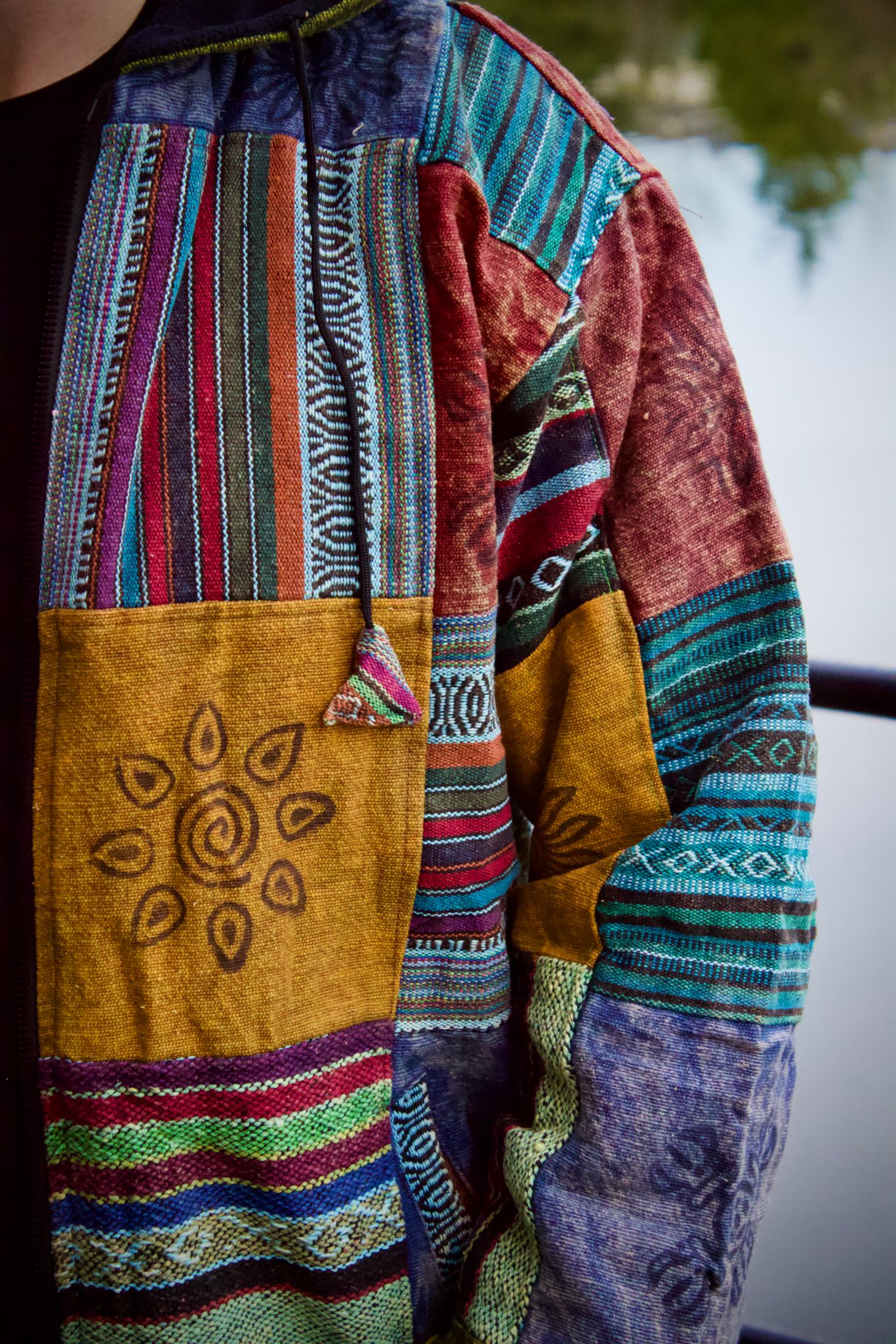 unisex patchwork jacket - Image 3