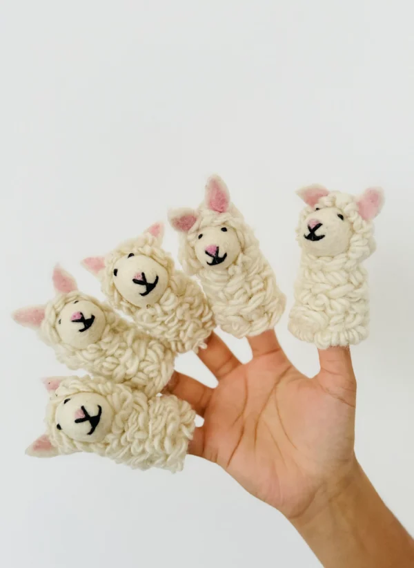 Needle Felt Sheep Finger Puppet