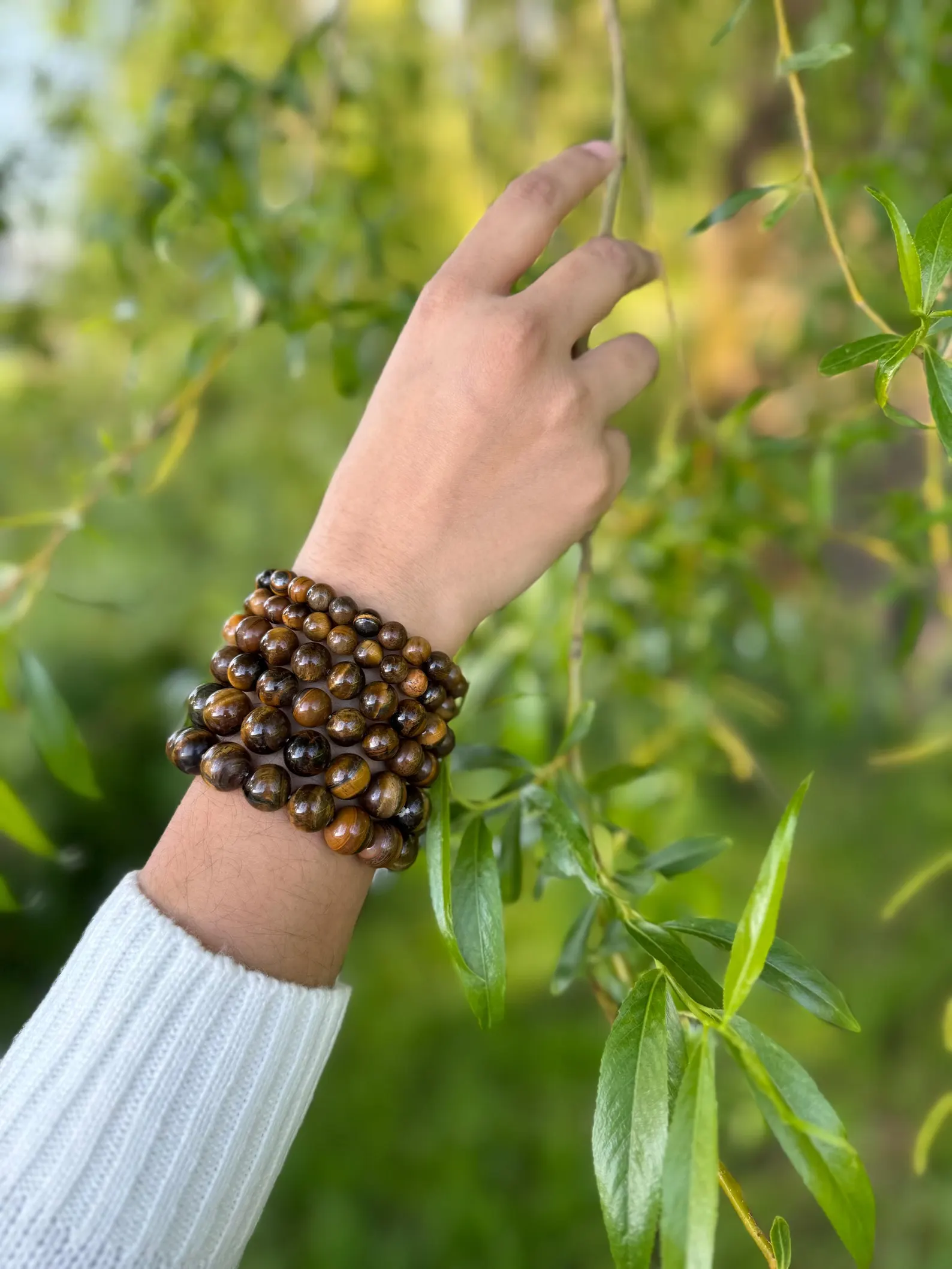Handmade Tiger Eye Stone Bracelet: Unisex Fair Trade Jewelry - Image 3
