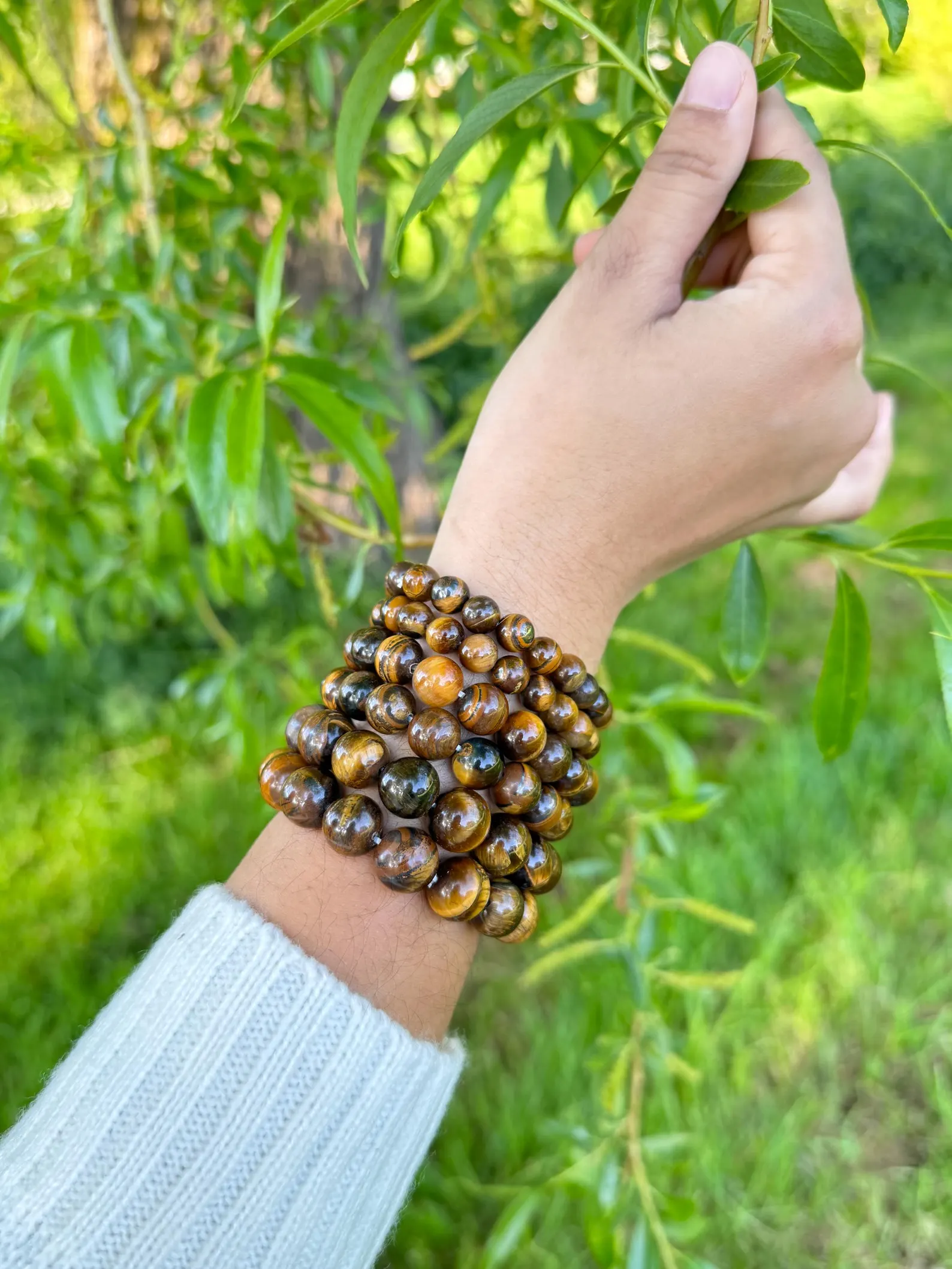 Handmade Tiger Eye Stone Bracelet: Unisex Fair Trade Jewelry - Image 4