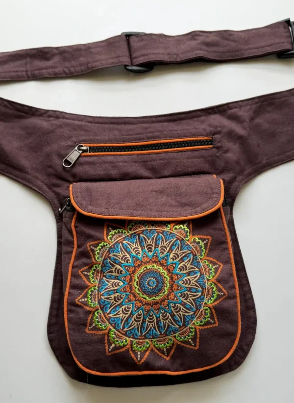 Himalayan Cotton Fanny Pack: Fair Trade Money Belt, Travel Hip Bag