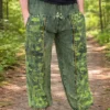 Himalayan Cotton Cargo Pants | Mushroom Print Boho Hippie Trousers