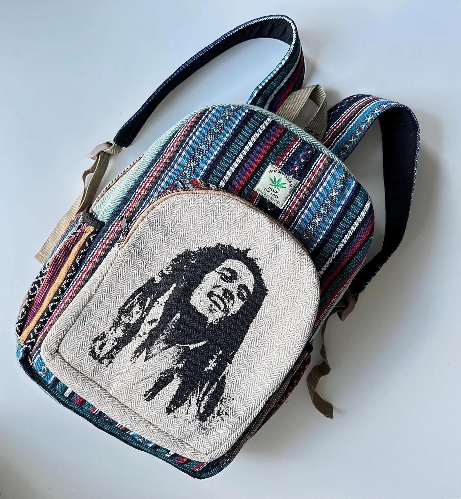 Bob Marley Himalayan Hemp Backpack: Eco-Friendly Organic Cotton Rucksack