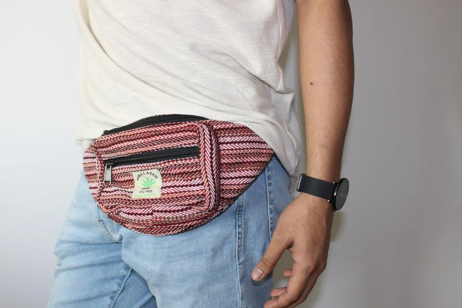 Himalayan Hemp Fanny Pack: Handmade Fair Trade Waist Bag