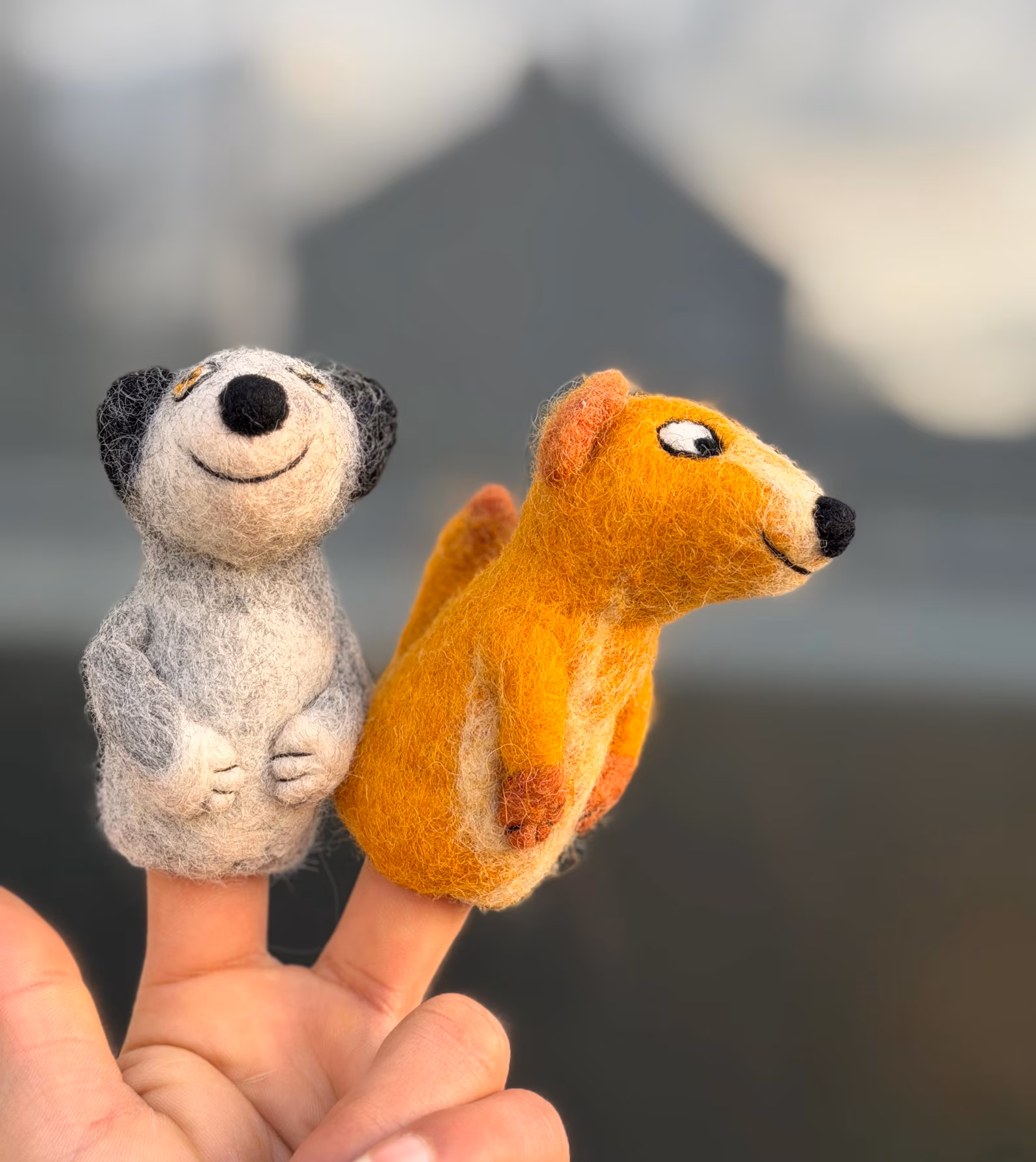 Handmade Felt Meerkat Finger Puppet | Fair Trade Toy - Image 3