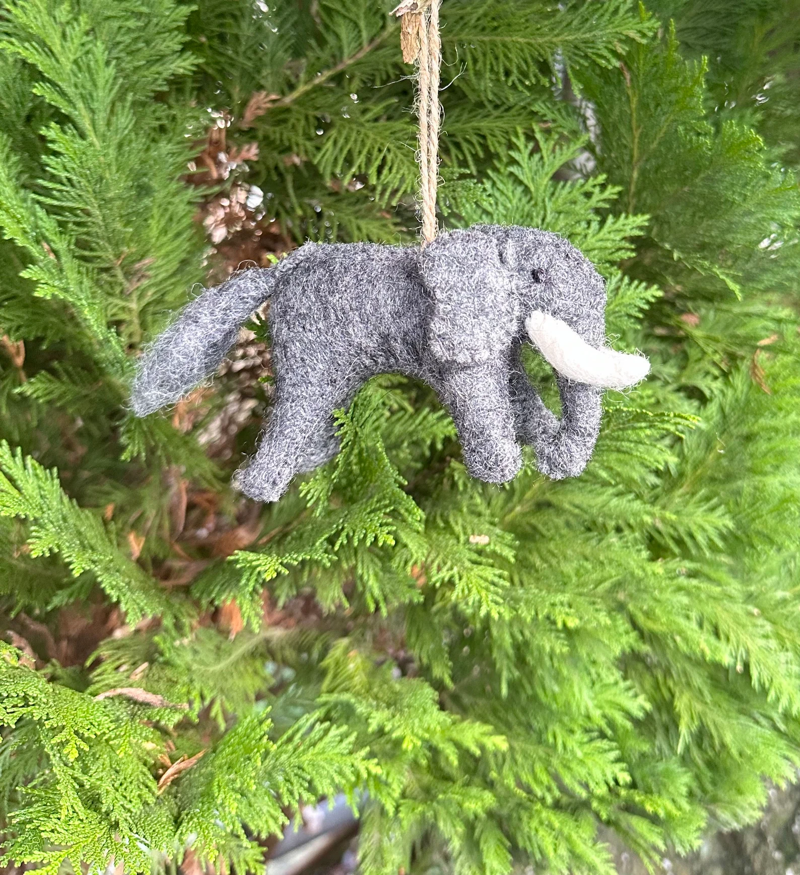 Handmade Needle Felt Elephant
