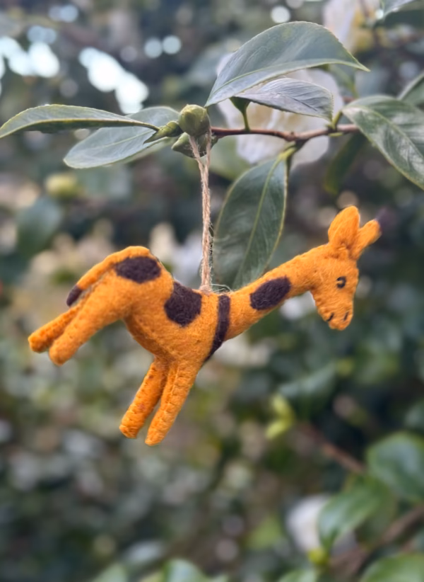 Handmade Felt Giraffe Ornament