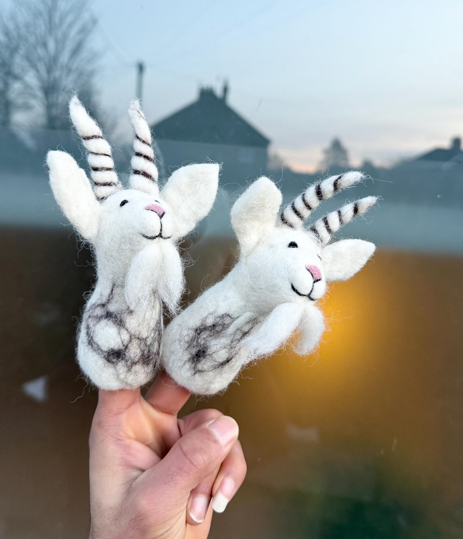 Handmade Felt Goat Finger Puppet | Fair Trade Toy - Image 5