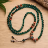 Natural Green Jade Mala | 108 Beads Prosperity Spiritual Healing Meditation Handmade Japamala Prayer Bracelet