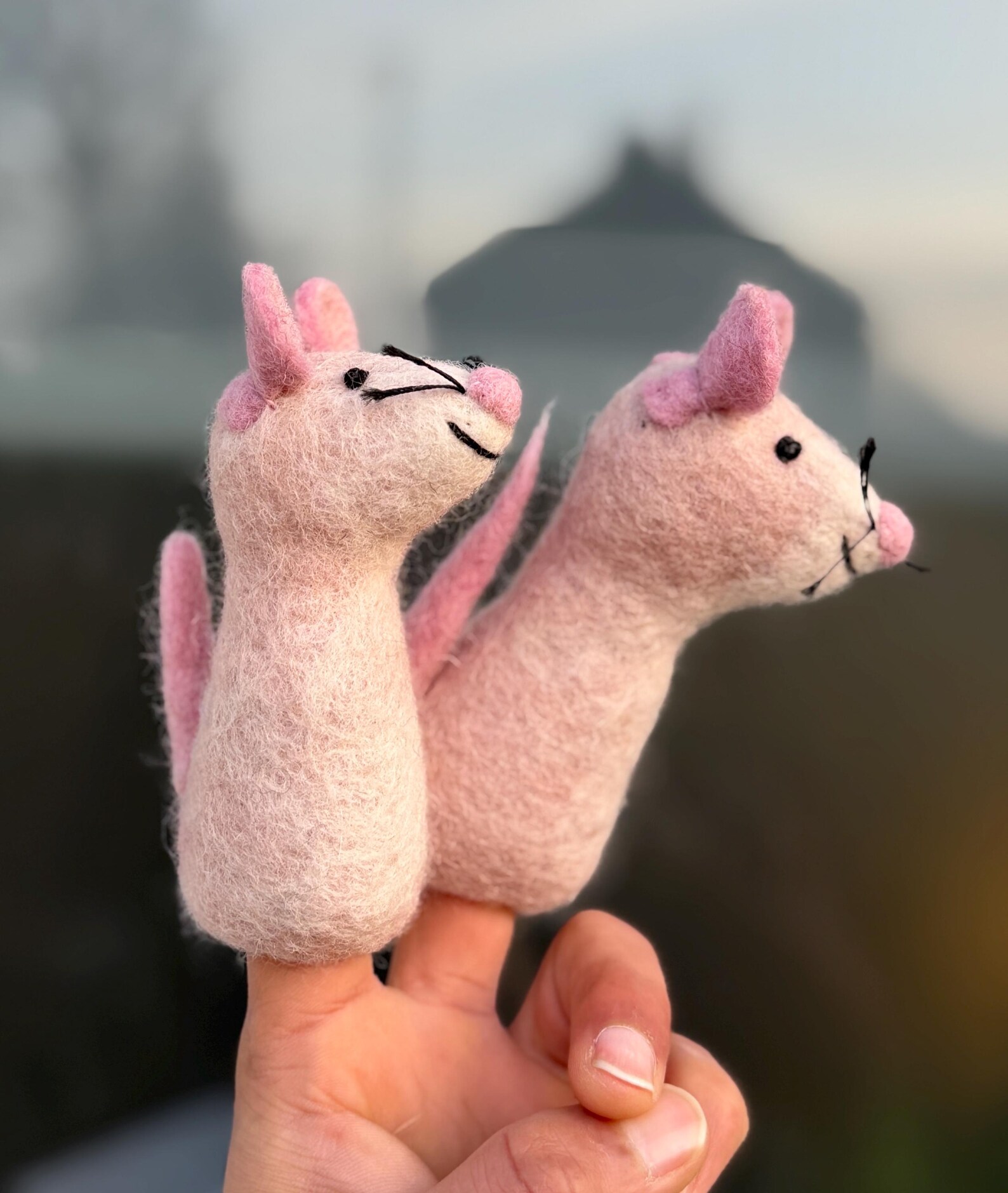 Handmade Felt Mouse Finger Puppet | Fair Trade Toy