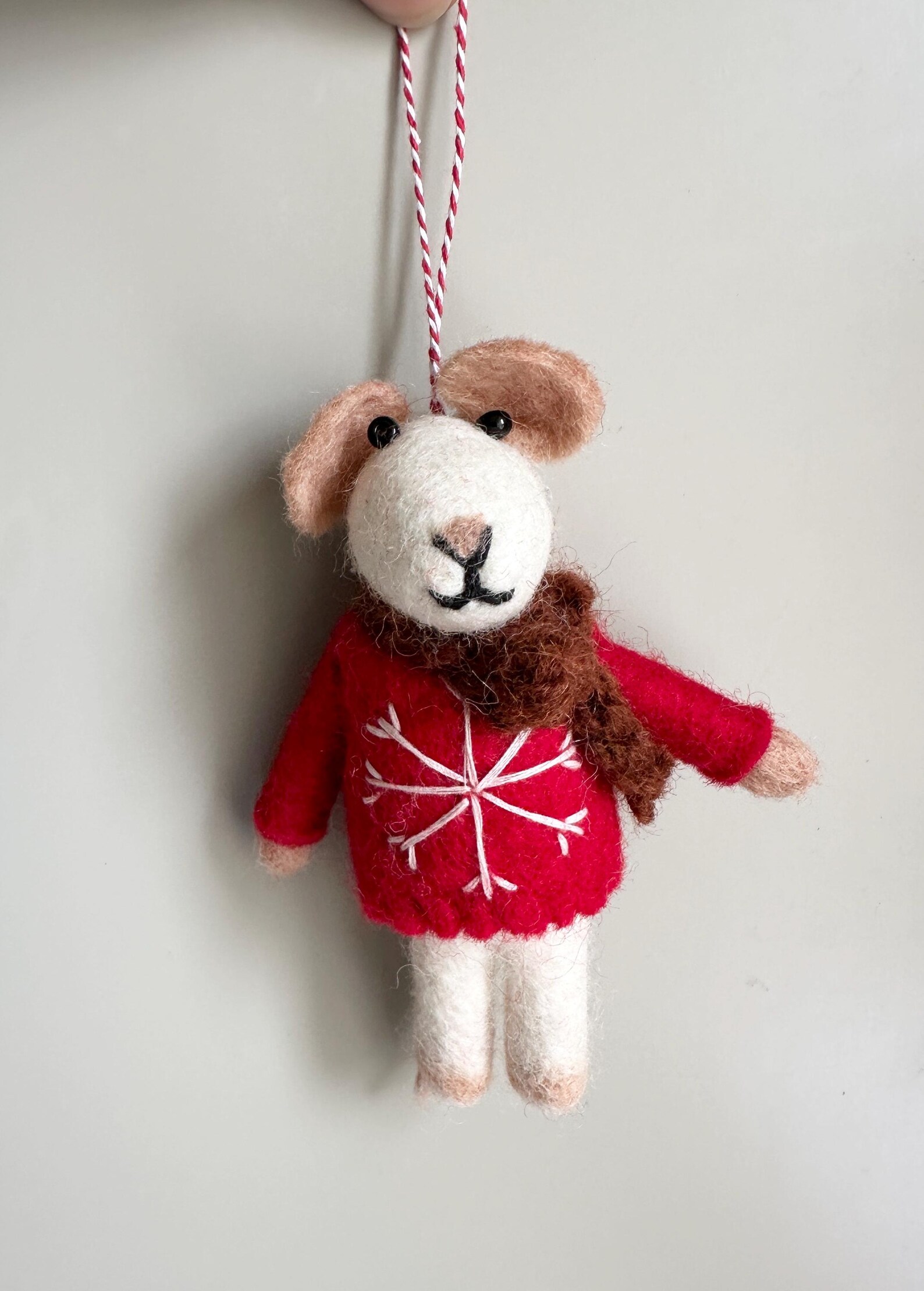Needle Felted Christmas Mice Ornaments - Image 4