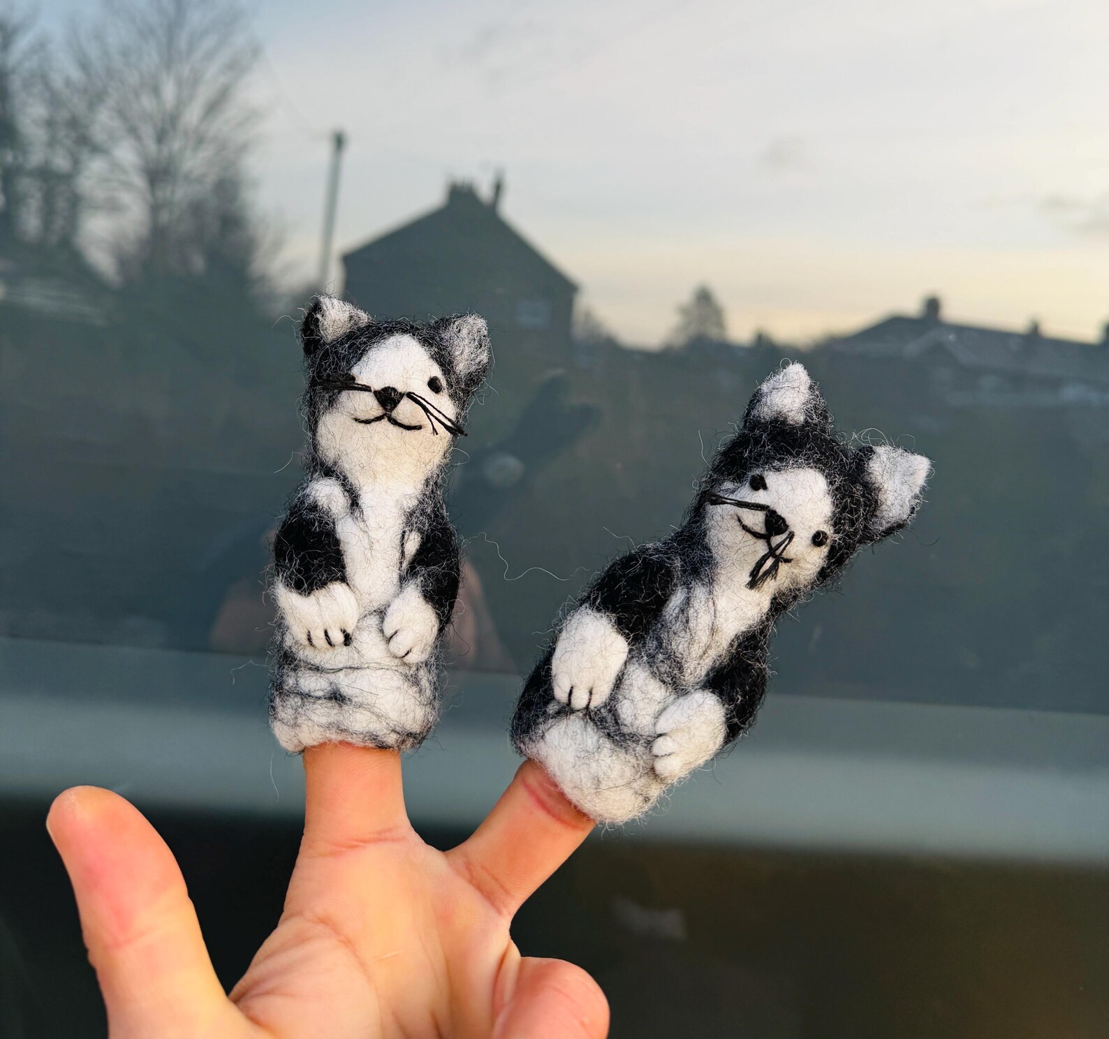 Handmade Felt Cat Finger Puppet | Storytelling Toy - Image 5