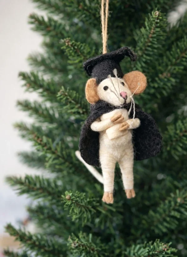 Felt Graduated Mouse Ornament