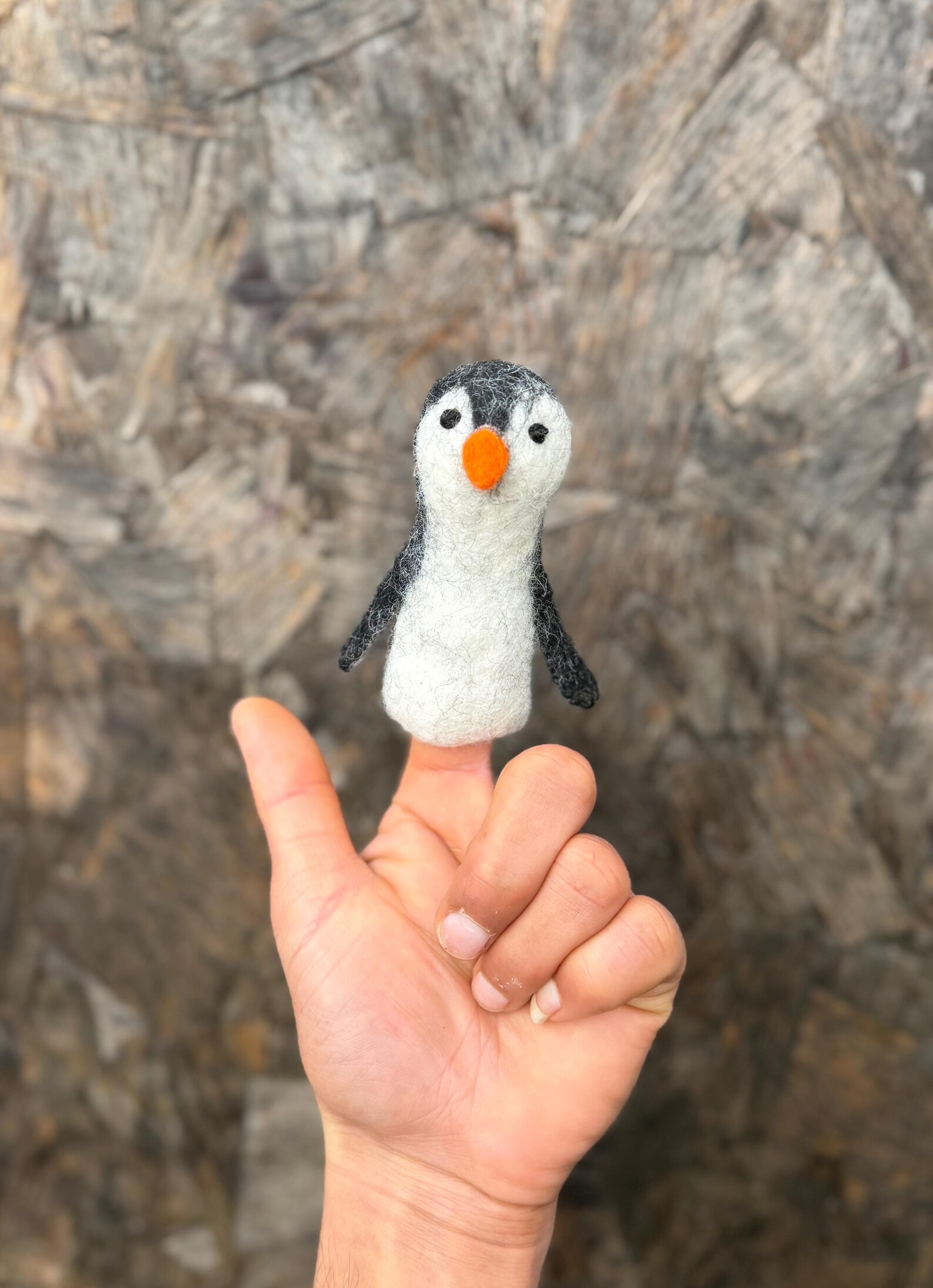 Handmade Felt Penguin Finger Puppet | Fair Trade Toy - Image 3