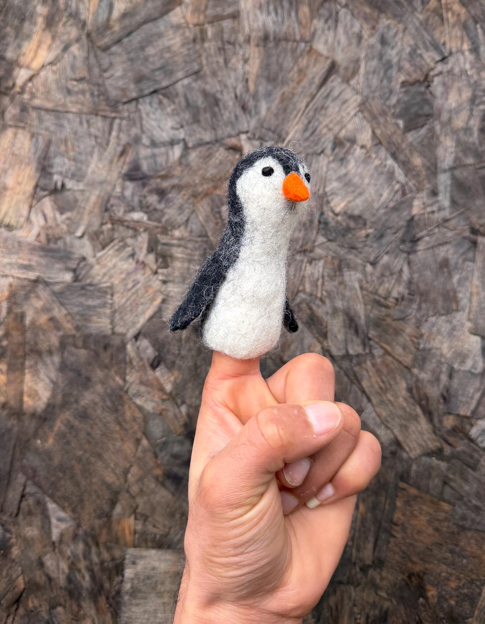 Handmade Felt Penguin Finger Puppet | Fair Trade Toy - Image 2