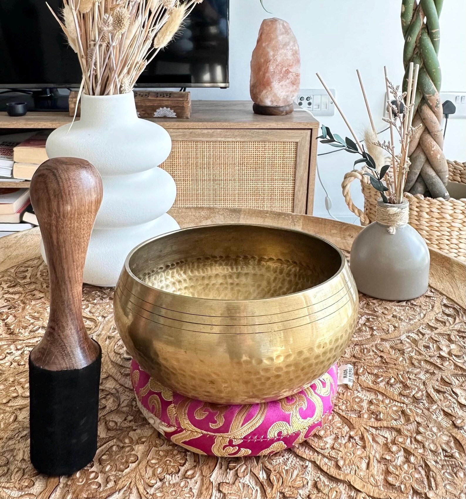 Hand Beaten Singing Bowl: Meditation, Sound Healing, Yoga